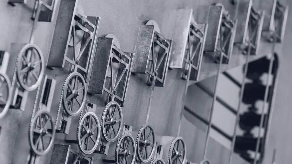 Rows of keys laid out in a case